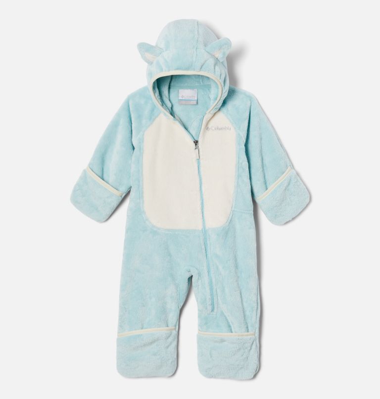 Thumbnail: Foxy Baby Sherpa-Strampler für Babys, Color: Aqua Haze, Chalk, image 3