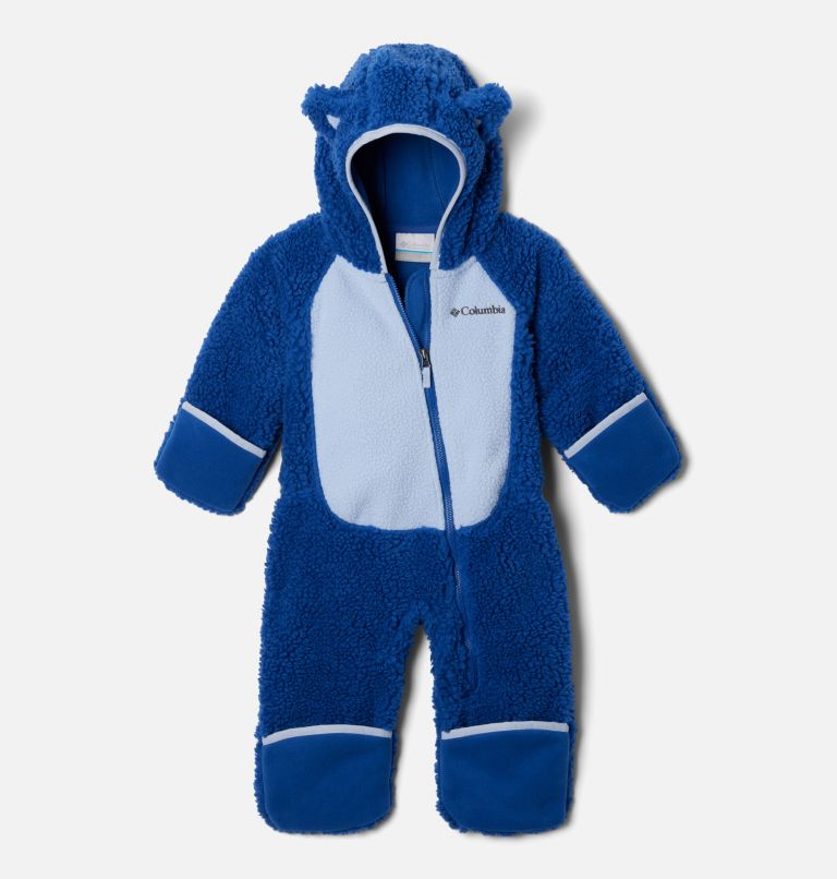 Infant Foxy Baby Sherpa Bunting, Color: Mountain Blue, Whisper, image 3