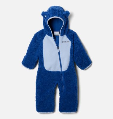 Infant Foxy Baby Sherpa Bunting, Color: Mountain Blue, Whisper, image 1