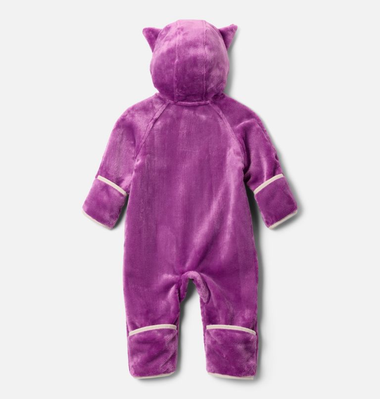 Infant Foxy Baby Sherpa Bunting, Color: Razzle, Chalk, image 2