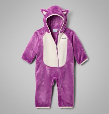 Infant Foxy Baby Sherpa Bunting, Color: Razzle, Chalk, image 7