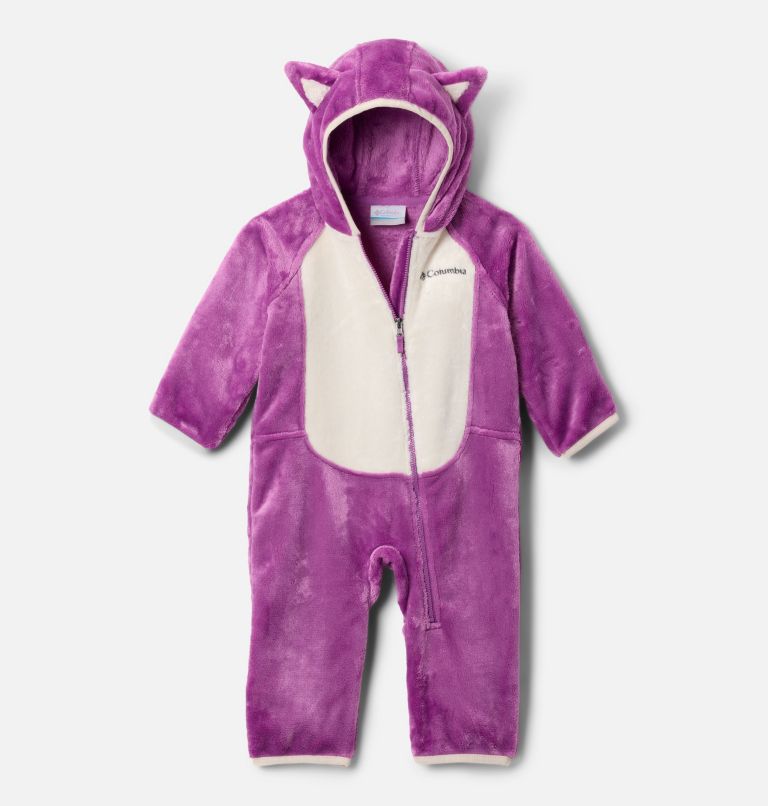 Infant Foxy Baby Sherpa Bunting, Color: Razzle, Chalk, image 1