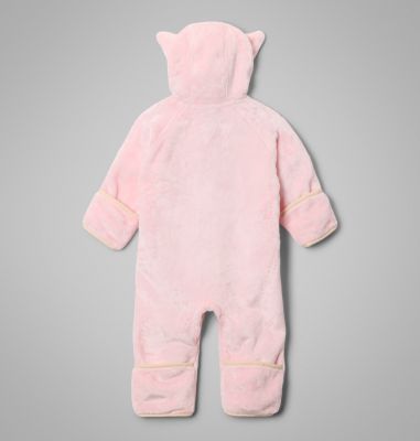 Infant Foxy Baby Sherpa Bunting, Color: Satin Pink, Chalk, image 6