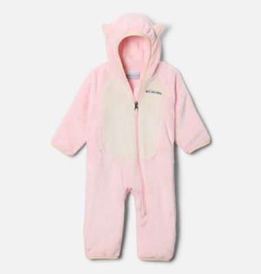 Infant Foxy Baby Sherpa Bunting, Color: Satin Pink, Chalk, image 1