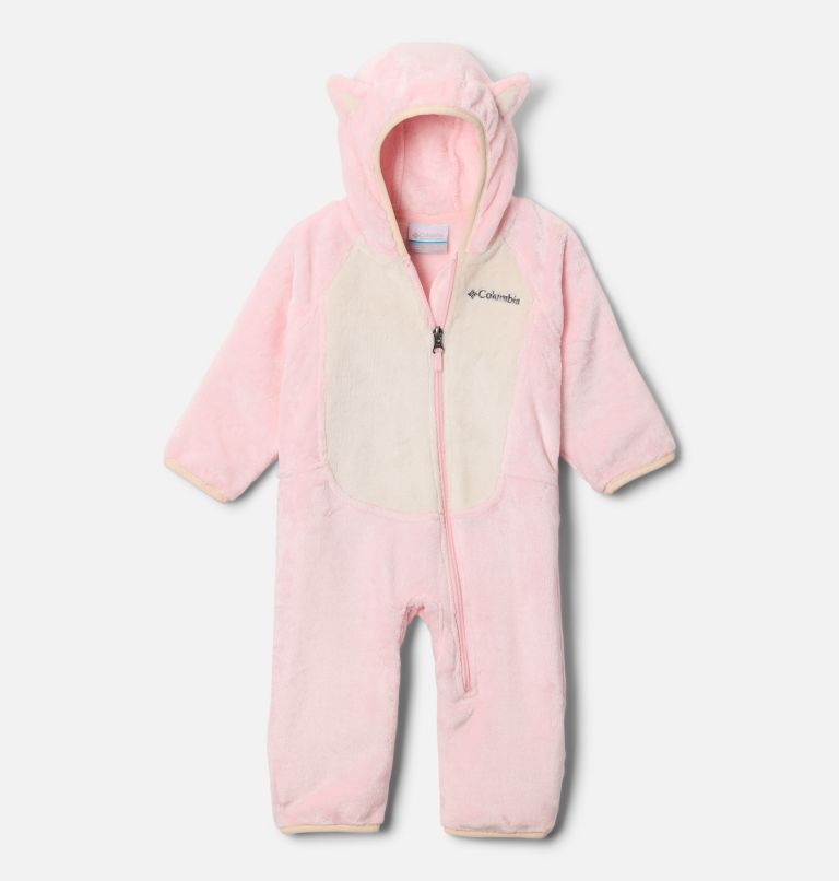 Infant Foxy Baby Sherpa Bunting, Color: Satin Pink, Chalk, image 1
