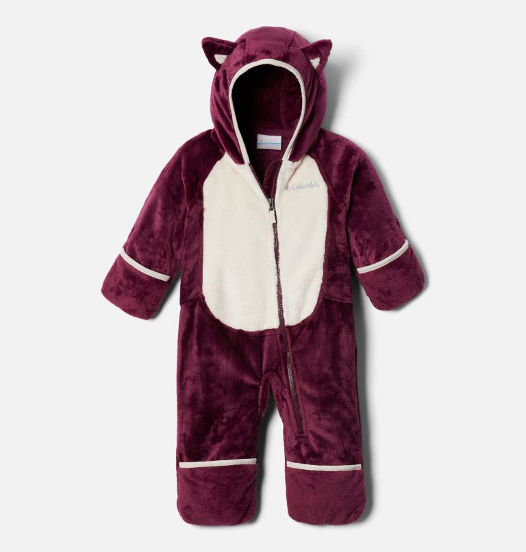 Infant Foxy Baby Sherpa Bunting, Color: Marionberry, Chalk, image 3