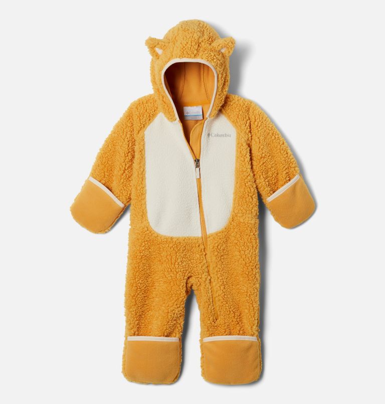 Infant Foxy Baby Sherpa Bunting, Color: Raw Honey, Chalk, image 3
