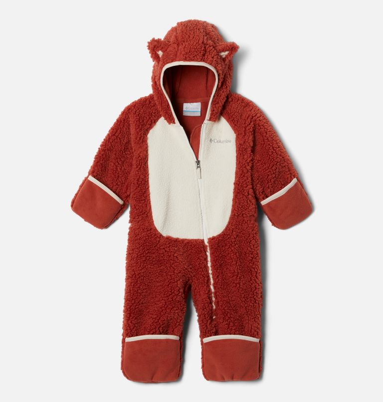 Infant Foxy Baby Sherpa Bunting, Color: Warp Red, Chalk, image 3