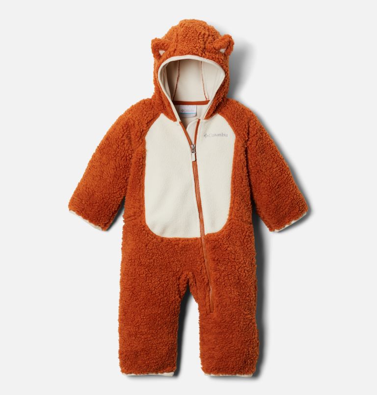 Infant Foxy Baby Sherpa Bunting, Color: Warm Copper, Chalk, image 1