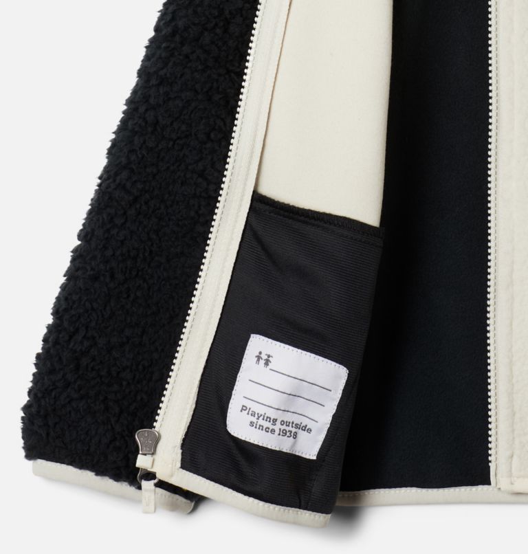 Toddler Foxy Baby Sherpa Jacket, Color: Black, Chalk, image 3