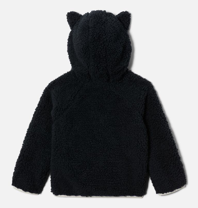 Toddler Foxy Baby Sherpa Jacket, Color: Black, Chalk, image 2