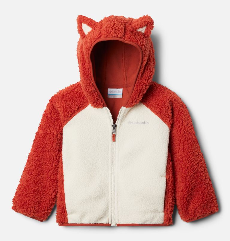 Toddler Foxy Baby Sherpa Jacket, Color: Dark Sienna, Chalk, image 1