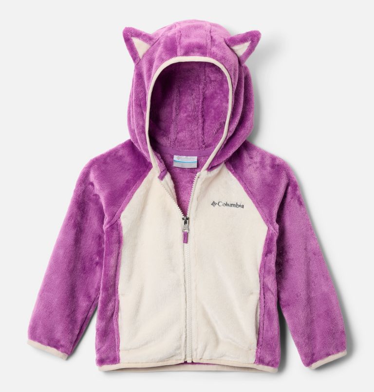 Toddler Foxy Baby Sherpa Jacket, Color: Razzle, Chalk, image 1