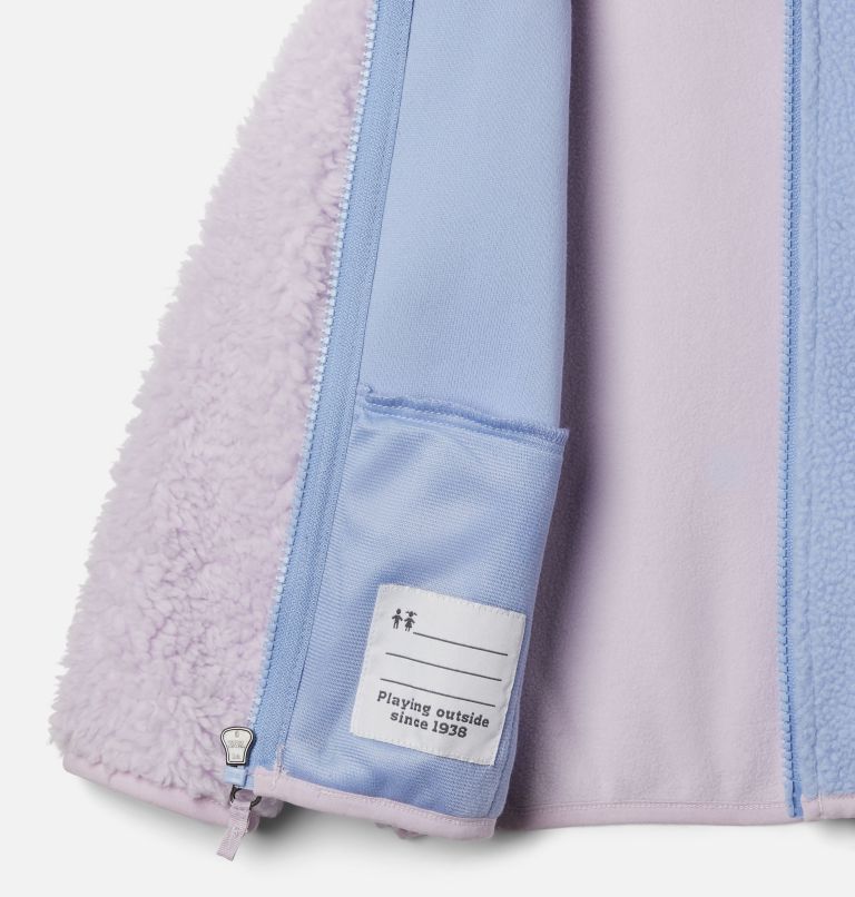 Chandail en laine polaire à fermeture éclair en Sherpa Foxy Baby pour tout-petit, Color: Pale Lilac, Empress, image 3