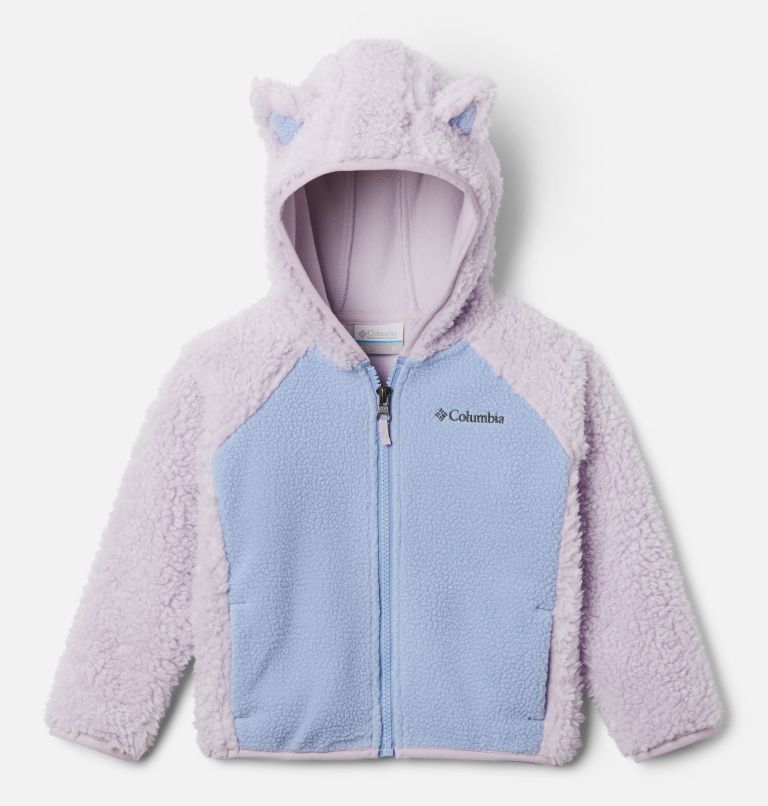 Chandail en laine polaire à fermeture éclair en Sherpa Foxy Baby pour tout-petit, Color: Pale Lilac, Empress, image 1