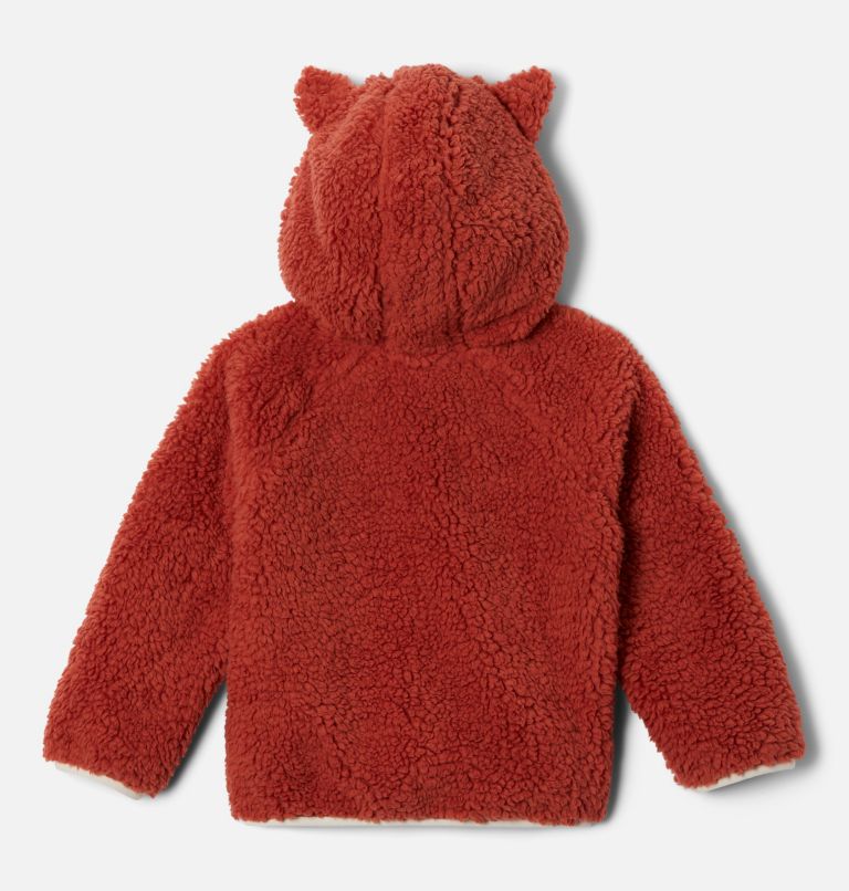 Chandail en laine polaire à fermeture éclair en Sherpa Foxy Baby pour tout-petit, Color: Warp Red, Chalk, image 2
