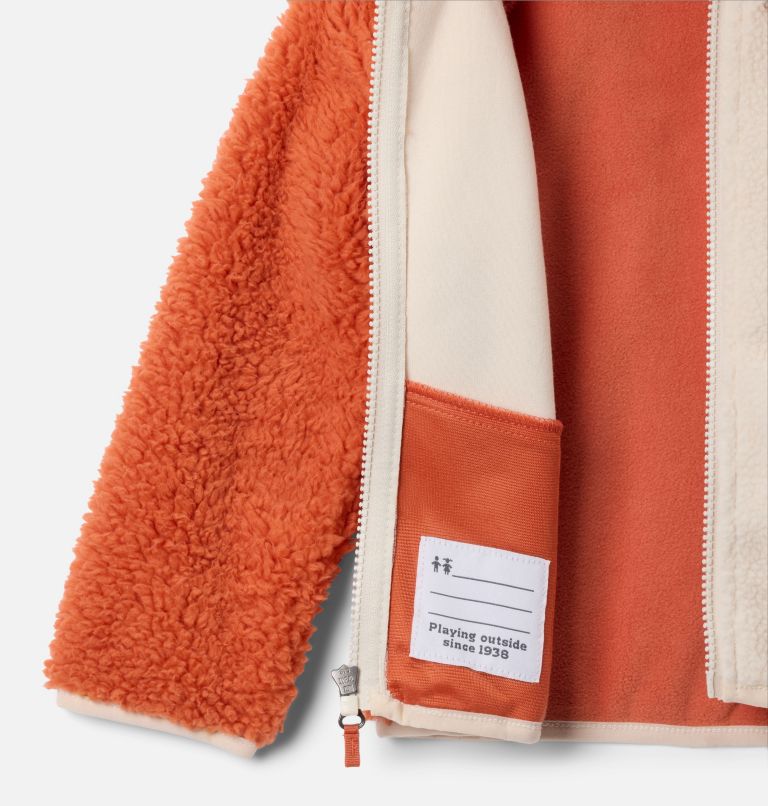 Toddler Foxy Baby Sherpa Jacket, Color: Tuscan, Chalk, image 3
