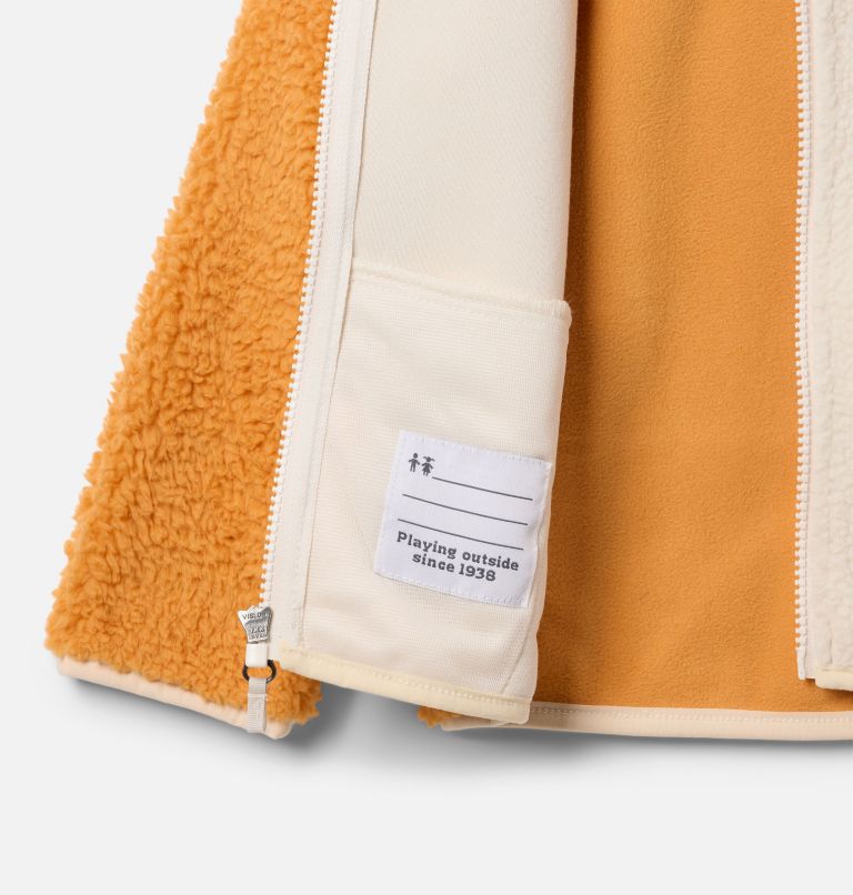 Toddler Foxy Baby Sherpa Jacket, Color: Sunstone, Chalk, image 3
