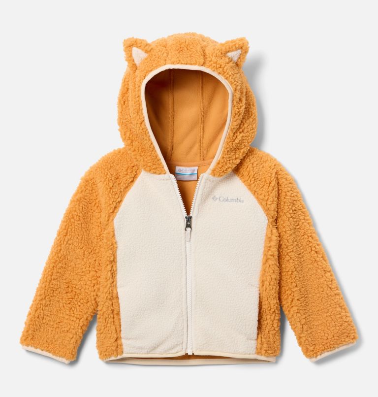 Toddler Foxy Baby Sherpa Jacket, Color: Sunstone, Chalk, image 1