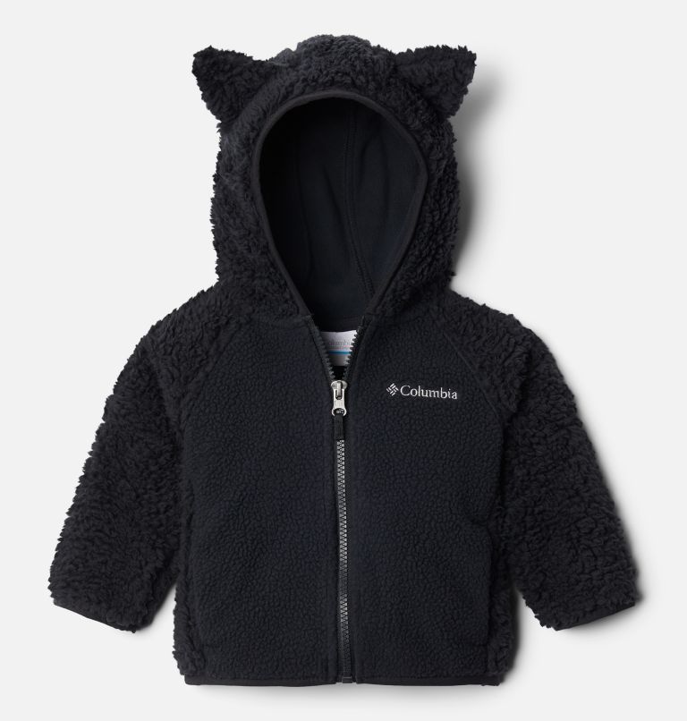 Chandail en laine polaire à fermeture éclair en Sherpa Foxy Baby pour tout-petit, Color: Black, image 1