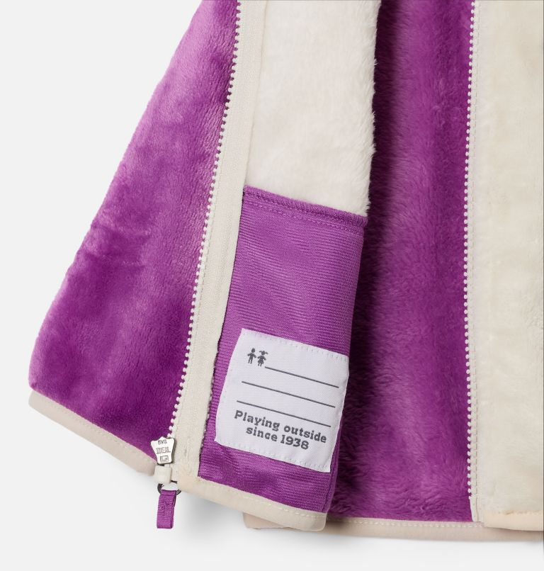 Infant Foxy Baby Sherpa Jacket, Color: Razzle, Chalk, image 3