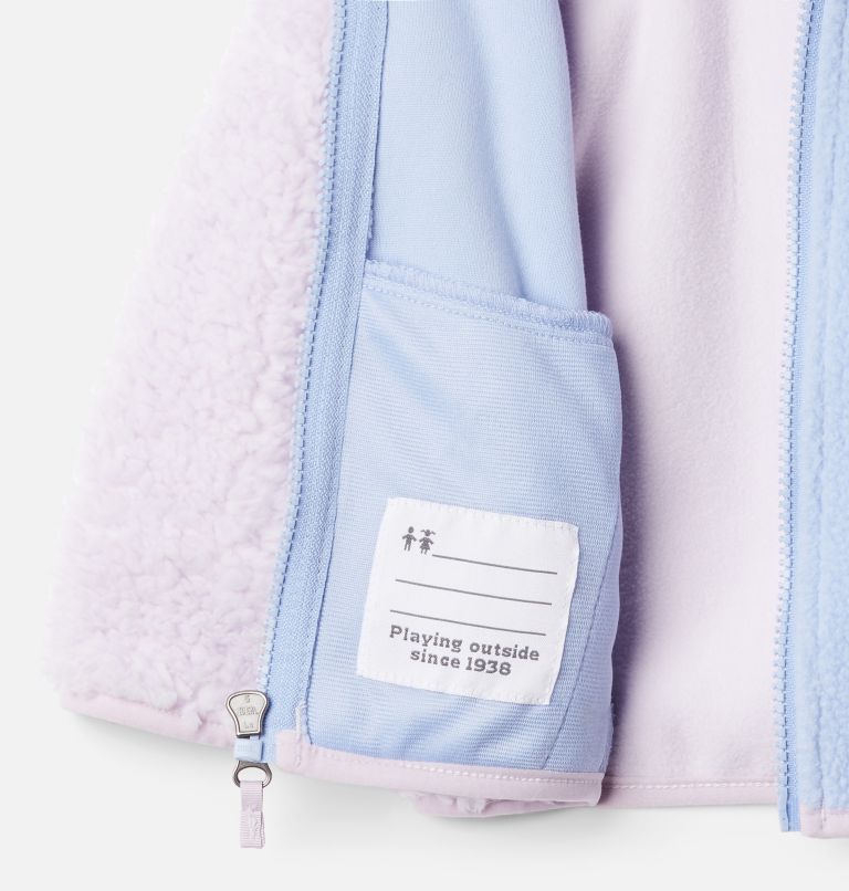 Chandail en laine polaire à fermeture éclair en Sherpa Foxy Baby pour tout-petit, Color: Pale Lilac, Empress, image 3