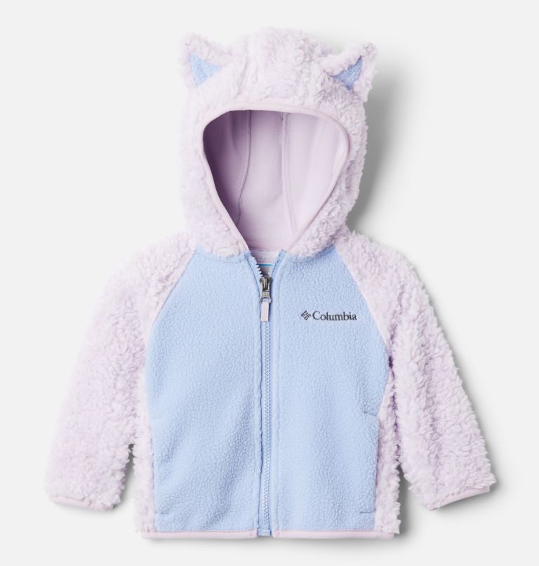 Chandail en laine polaire à fermeture éclair en Sherpa Foxy Baby pour tout-petit, Color: Pale Lilac, Empress, image 1