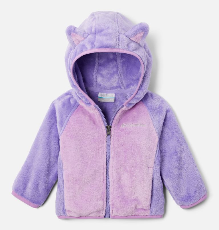 Infant Foxy Baby Sherpa Jacket, Color: Paisley Purple, Gumdrop, image 1