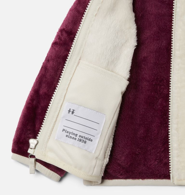 Thumbnail: Infant Foxy Baby Sherpa Jacket, Color: Marionberry, Chalk, image 3