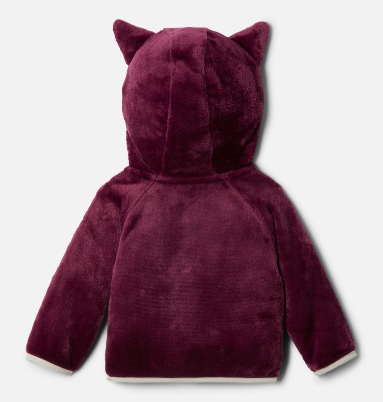 Thumbnail: Infant Foxy Baby Sherpa Jacket, Color: Marionberry, Chalk, image 2