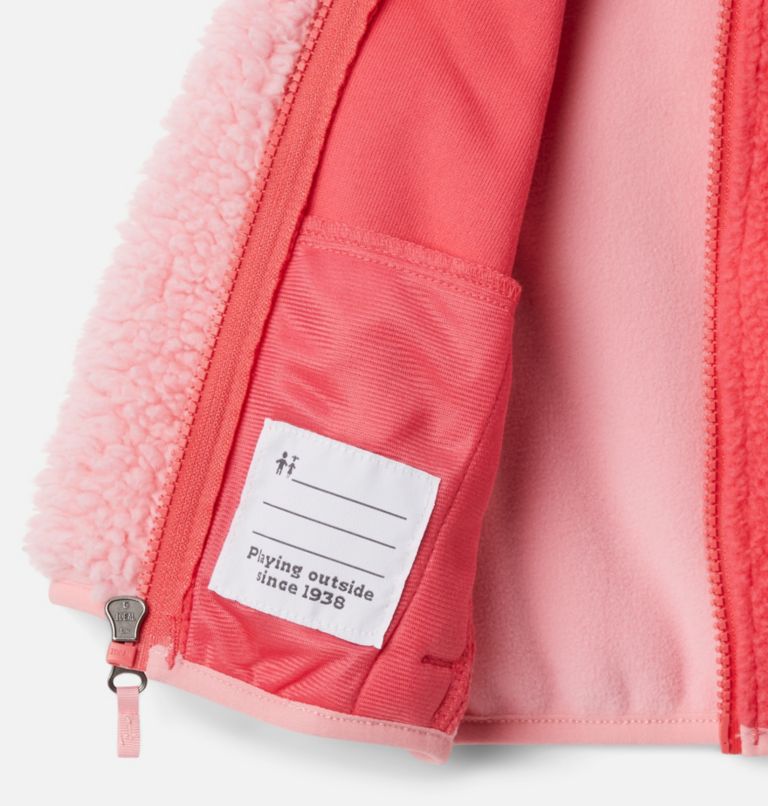 Chandail en laine polaire à fermeture éclair en Sherpa Foxy Baby pour tout-petit, Color: Pink Orchid, Bright Geranium, image 3