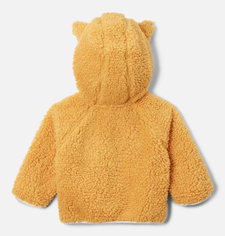 Thumbnail: Infant Foxy Baby Sherpa Jacket, Color: Raw Honey, Chalk, image 2