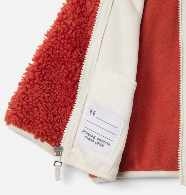 Foxy Baby Sherpa Full Zip | 849 | 0/3, Color: Warp Red, Chalk, image 3