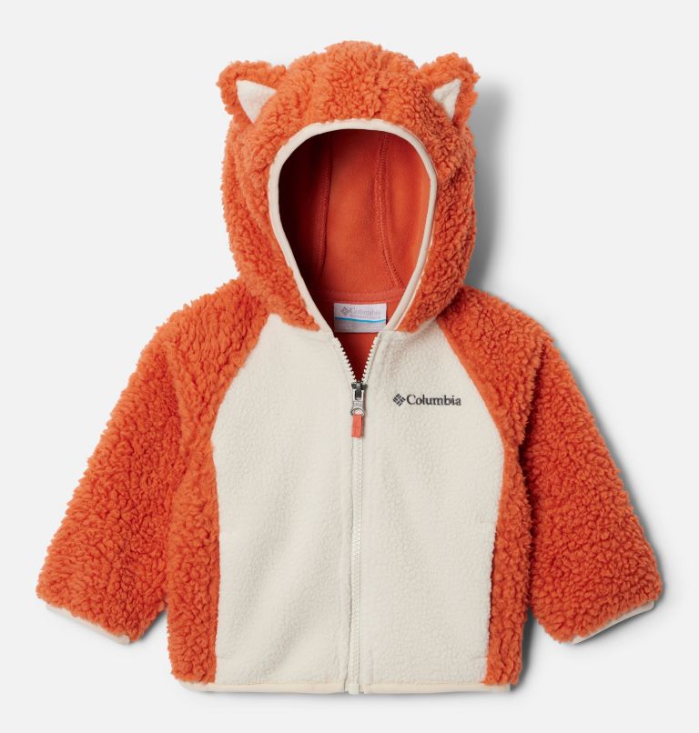 Infant Foxy Baby Sherpa Jacket, Color: Tuscan, Chalk, image 1