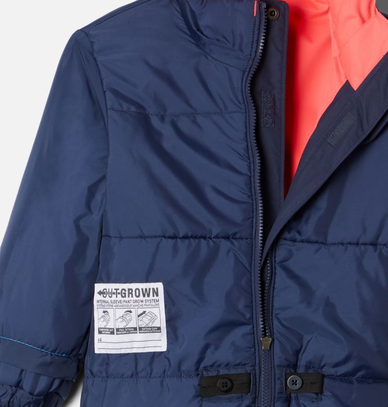 Kids' Buga II Snowsuit, Color: Nocturnal, Neon Sunrise, image 3