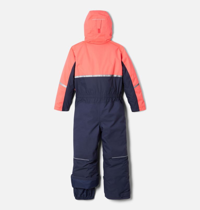 Kids' Buga II Snowsuit, Color: Nocturnal, Neon Sunrise, image 2