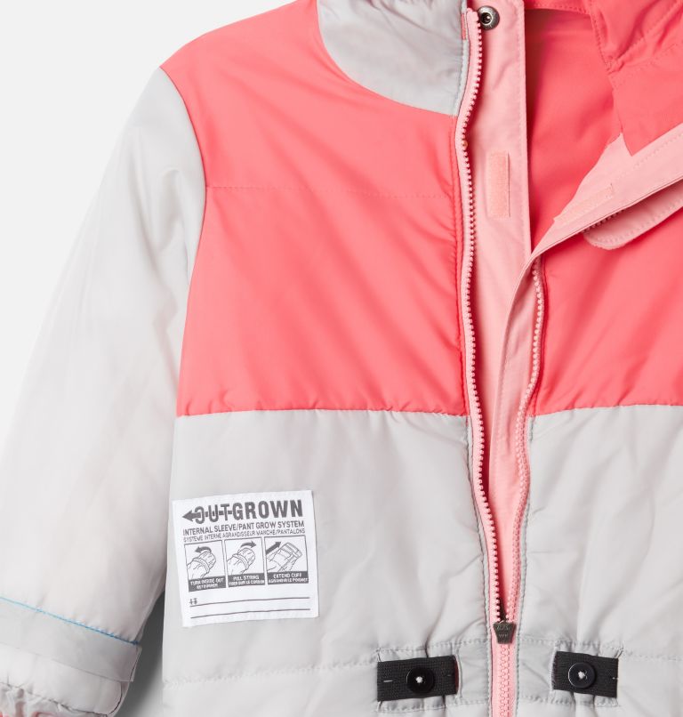 Kids' Buga II Snowsuit, Color: Bright Geranium, Pink Orchid, image 3
