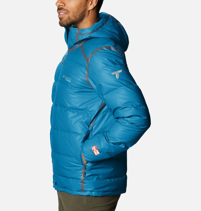 Men's OutDry Ex Alta Peak Down Jacket, Color: Canyon Blue Heather, image 3