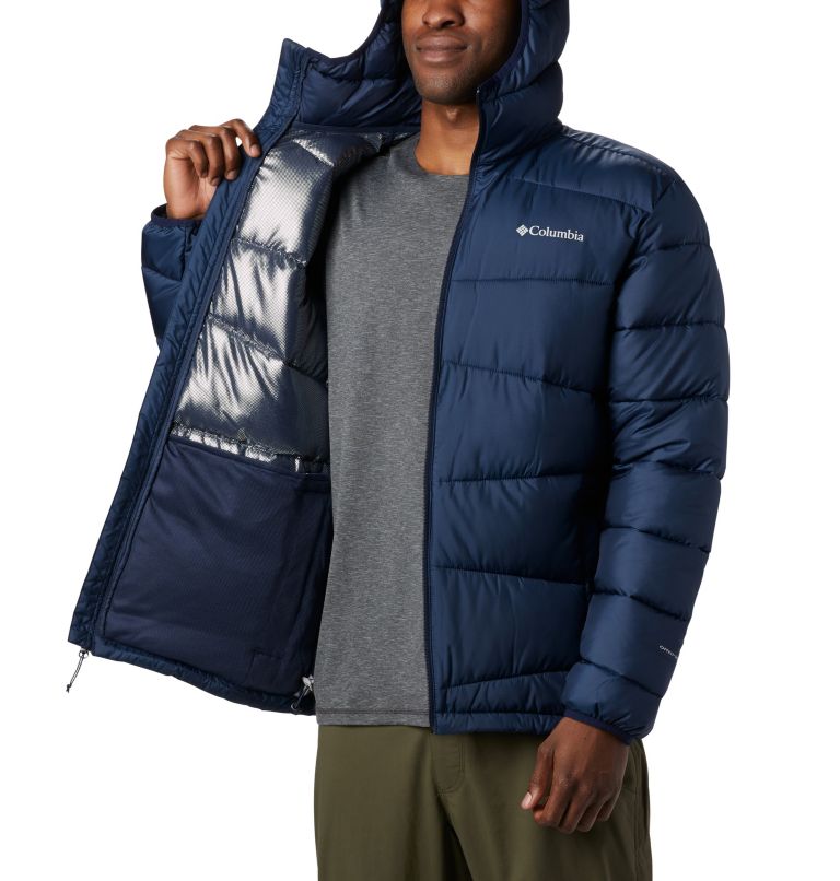 Thumbnail: Men's Fivemile Butte Hooded Puffer Jacket, Color: Collegiate Navy, image 5