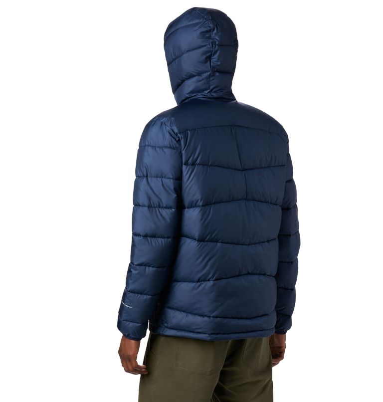 Thumbnail: Men's Fivemile Butte Hooded Puffer Jacket, Color: Collegiate Navy, image 2