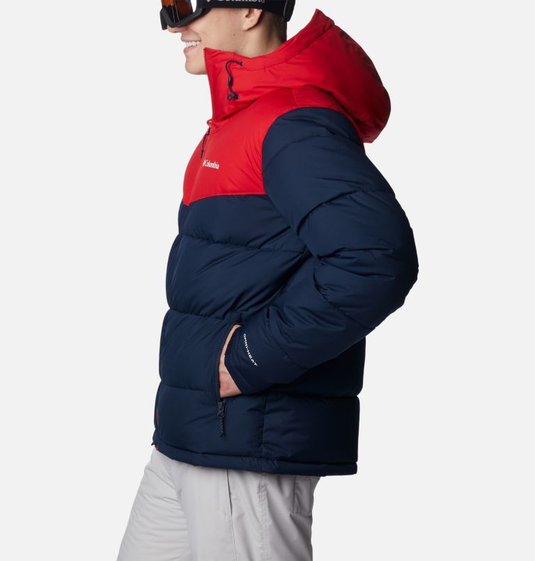 Men's Iceline Ridge Jacket, Color: Collegiate Navy, Mountain Red, image 3
