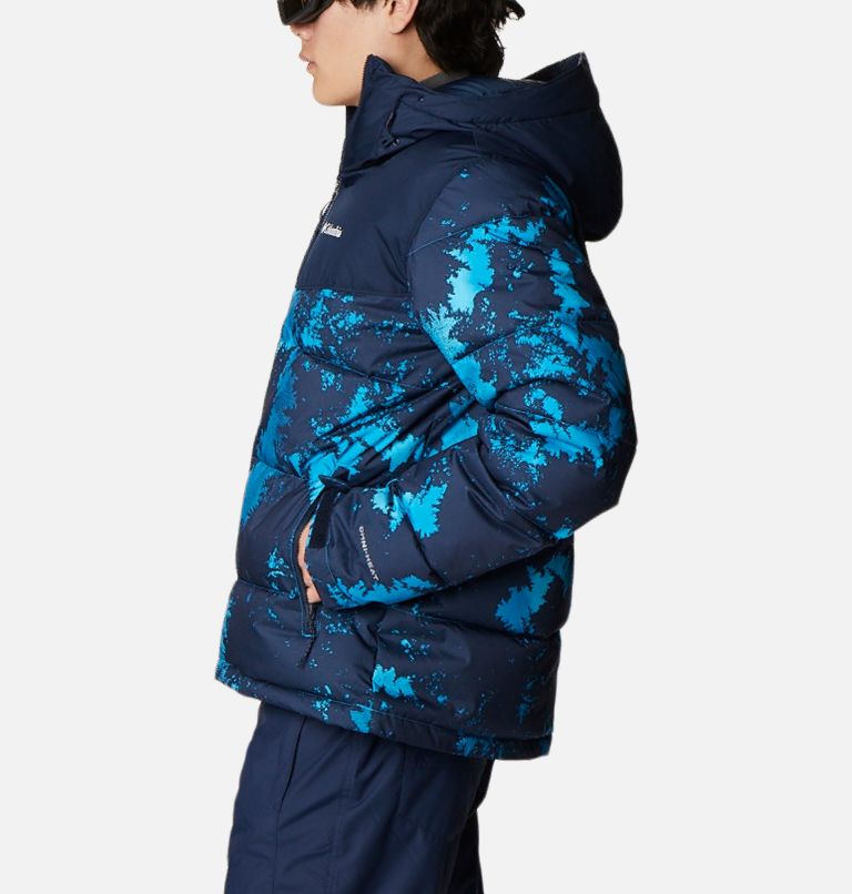 Men's Iceline Ridge Jacket, Color: Compass Blue Lookup Print, Coll Navy, image 3