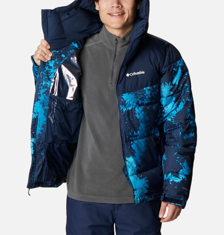 Thumbnail: Men's Iceline Ridge Jacket, Color: Compass Blue Lookup Print, Coll Navy, image 5