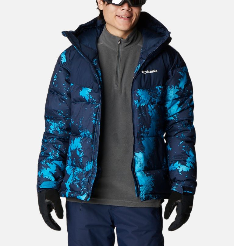 Men's Iceline Ridge Jacket, Color: Compass Blue Lookup Print, Coll Navy, image 11