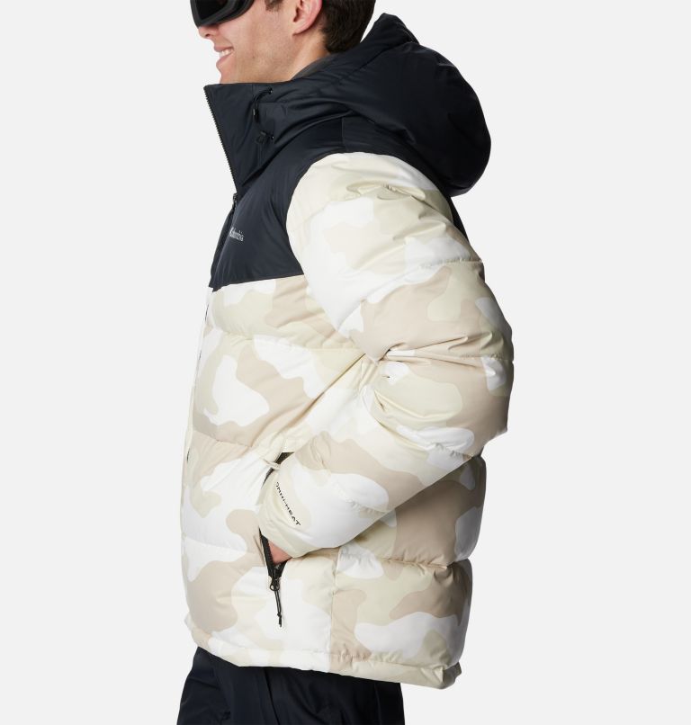 Men's Iceline Ridge Ski Jacket, Color: Dark Stone Mod Camo Print, Black, image 3