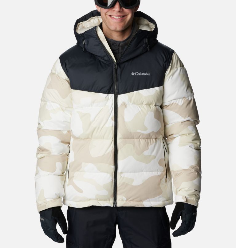 Thumbnail: Chaqueta de esquí de plumón Iceline Ridge para hombre, Color: Dark Stone Mod Camo Print, Black, image 1