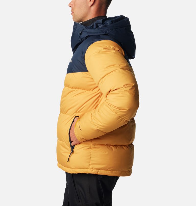 Men's Iceline Ridge Ski Jacket, Color: Raw Honey, Collegiate Navy, image 3