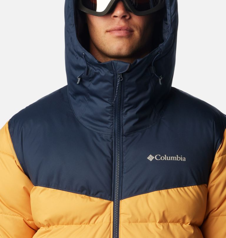 Men's Iceline Ridge Ski Jacket, Color: Raw Honey, Collegiate Navy, image 4