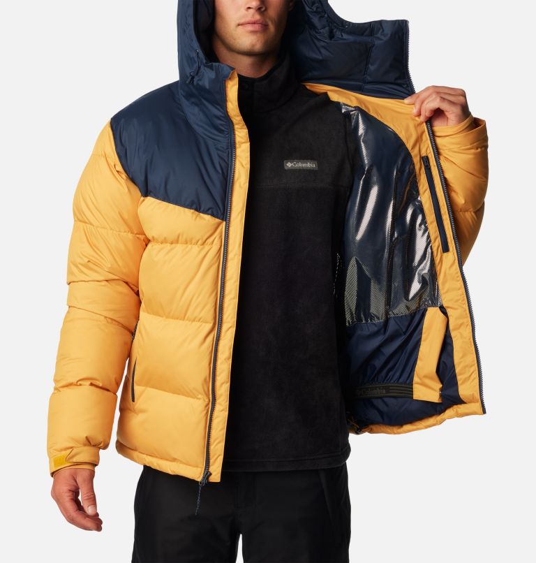 Thumbnail: Men's Iceline Ridge Ski Jacket, Color: Raw Honey, Collegiate Navy, image 6