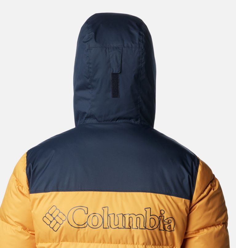 Men's Iceline Ridge Ski Jacket, Color: Raw Honey, Collegiate Navy, image 8